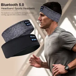 Wireless Bluetooth Headphones with Sports Sleeping Headband – Noise-Cancelling, Elastic Fit, Music Eye Mask, and Built-In Controls - Image 3