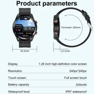 ECG+PPG Bluetooth Call Smart Watch for Men - Image 7