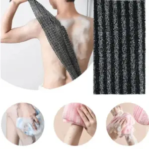 Exfoliating Japanese Nylon Bath Towel – Skin-Friendly Back Scrub & Shower Sponge - Image 2