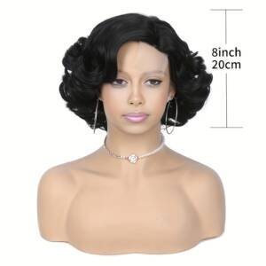 8-inch curly wave lace front wig