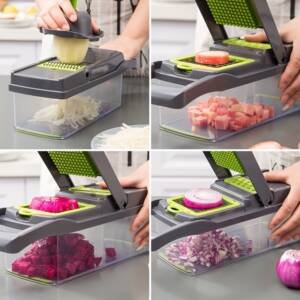 VegEase 12/16pcs Multifunctional Vegetable Chopper – Your Ultimate Kitchen Companion - Image 4