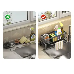 Kitchen Sink Drain Rack Organizer – Durable & Multi-Functional Sink Shelf - Image 4